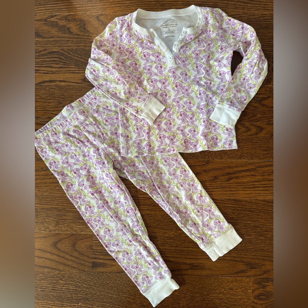 Roberta Roller Rabbit Kids Pajama Set - Purple and Koala Print